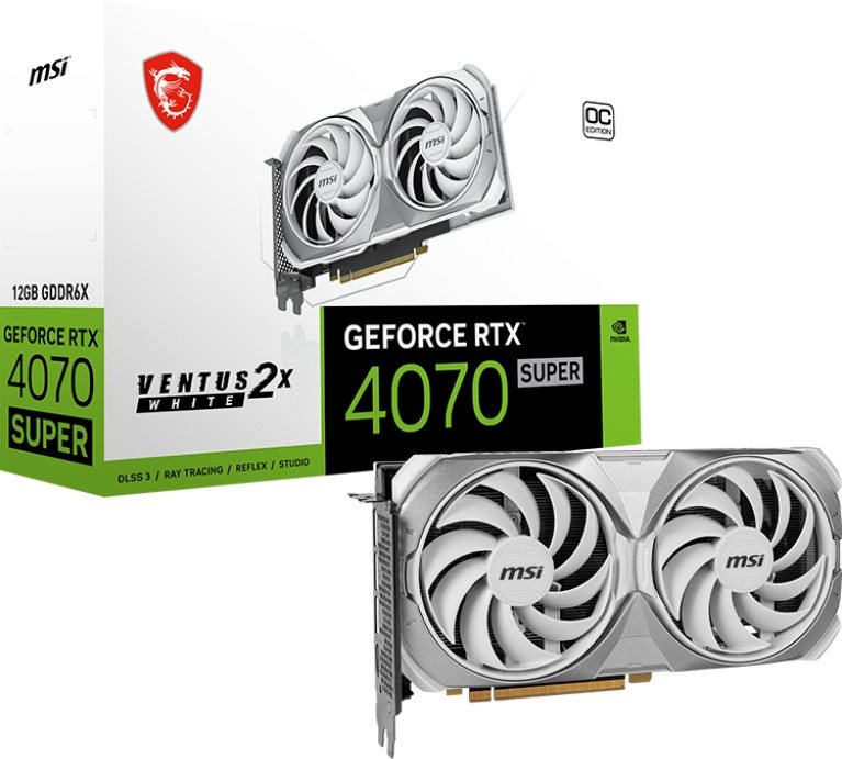MSI GeForce RTX 4070 SUPER 12G VENTUS 2X WHITE OC Grafikkarte