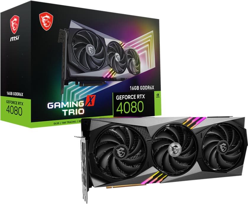 MSI GeForce RTX 4080 16GB GAMING X TRIO Videókártya
