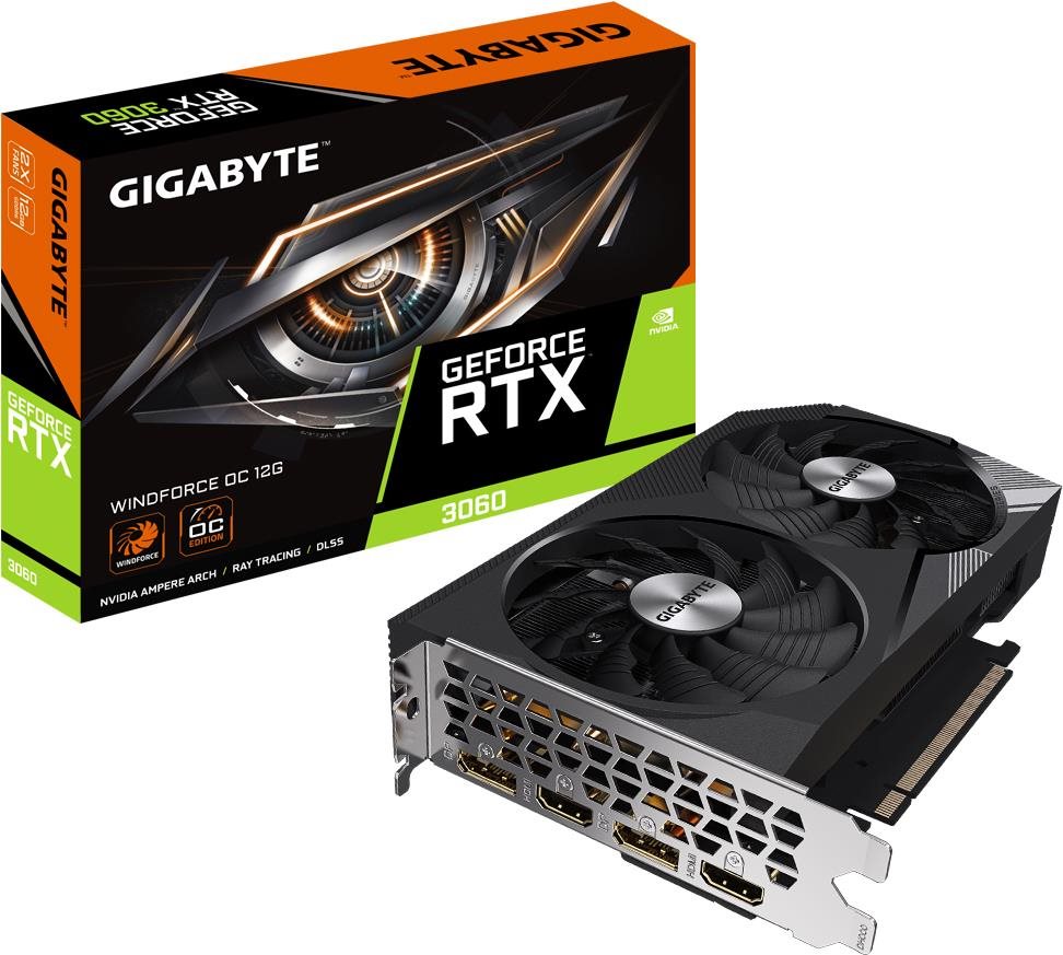 GIGABYTE GeForce RTX 3060 WINDFORCE OC 12G Grafická karta