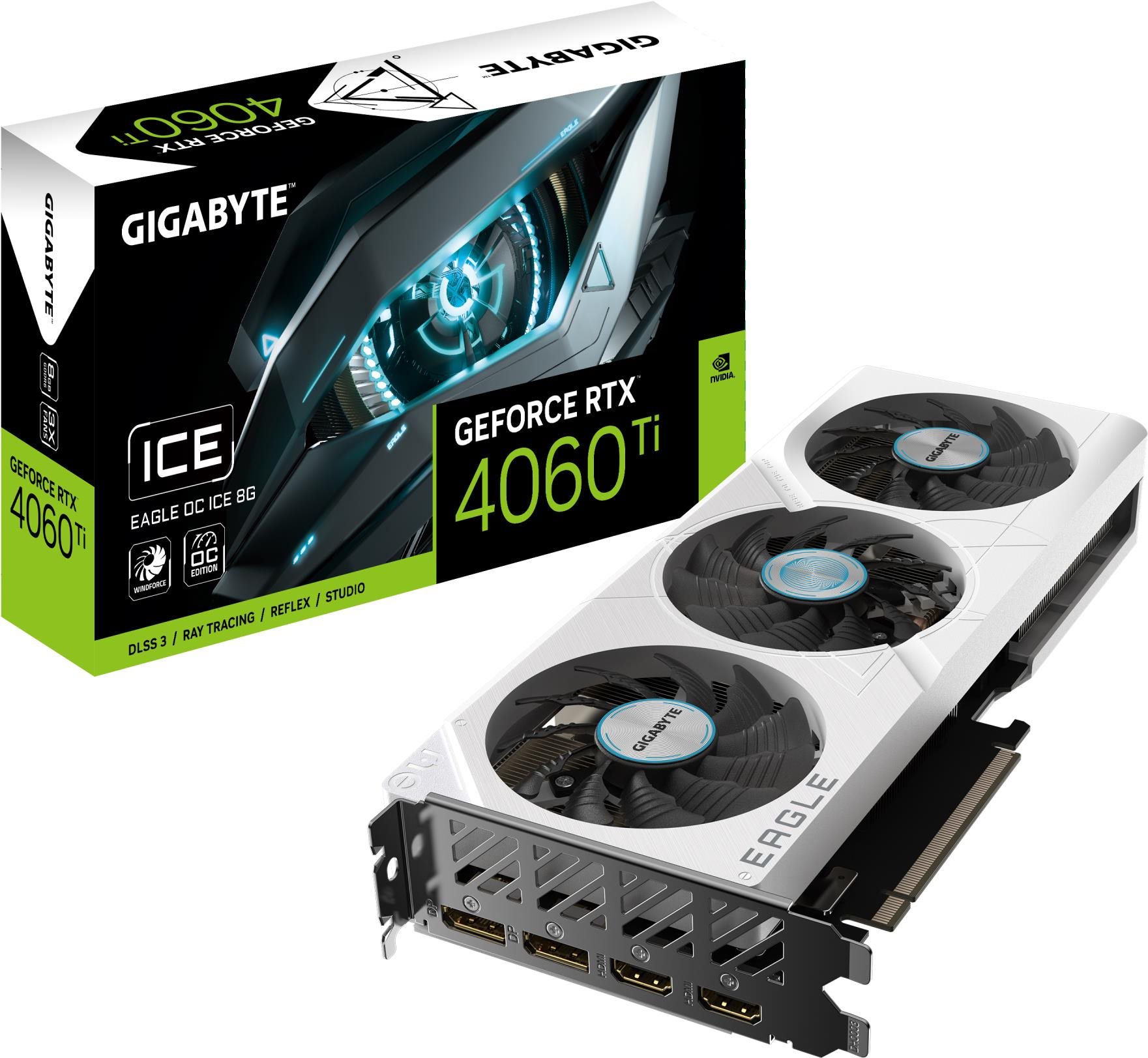 GIGABYTE GeForce RTX 4060 Ti EAGLE OC ICE 8G Grafikkarte