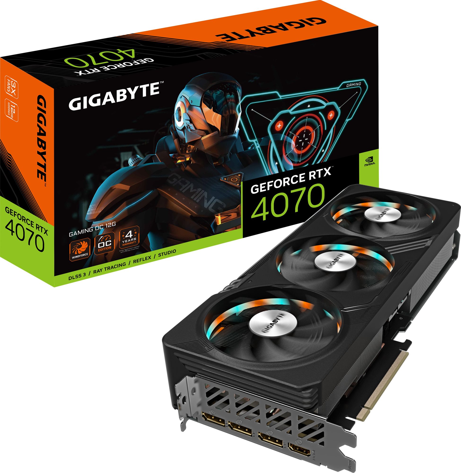 GIGABYTE GeForce RTX 4070 GAMING OC 12G Videókártya
