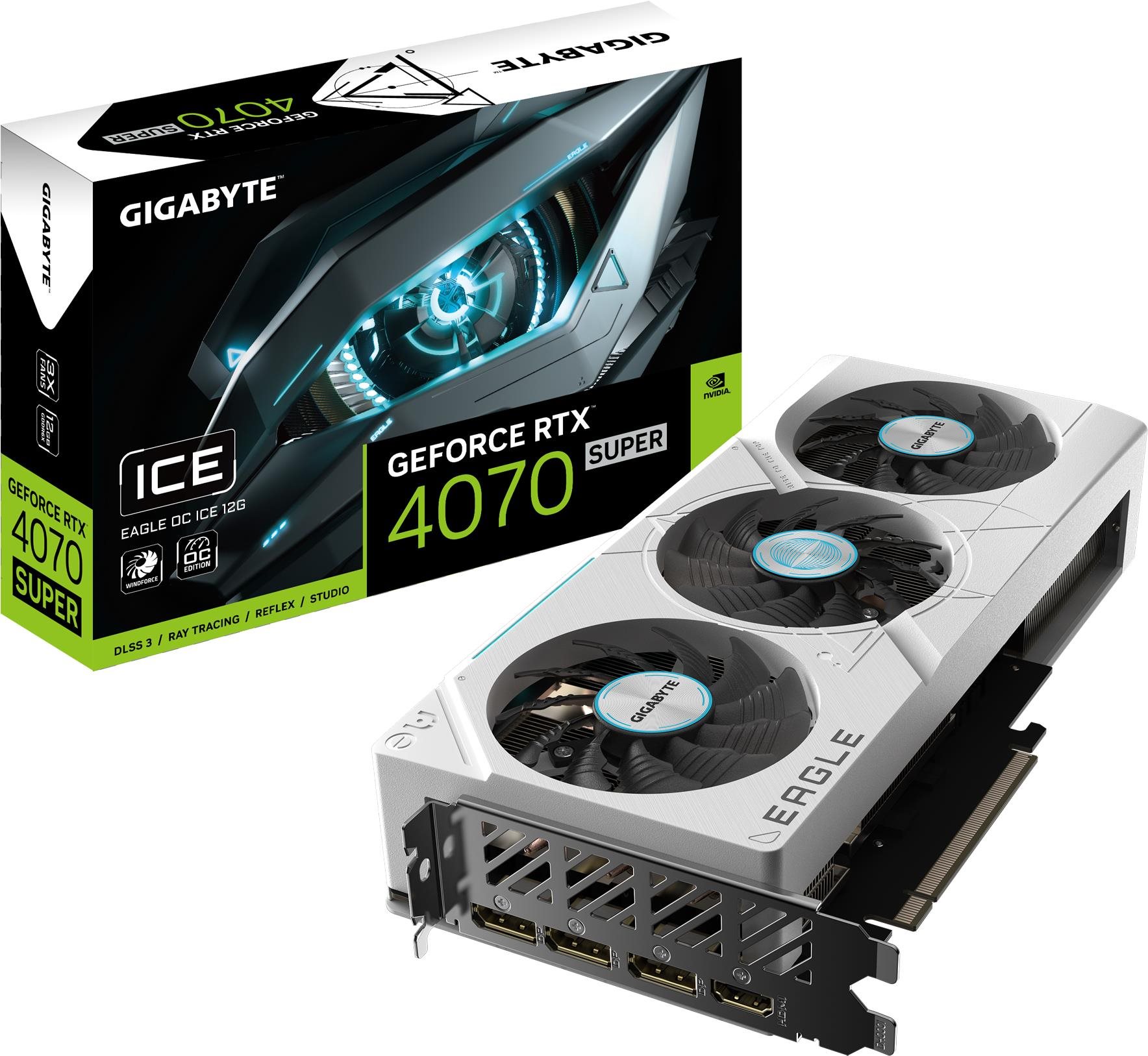 GIGABYTE GeForce RTX 4070 SUPER EAGLE OC ICE 12G Grafikkarte