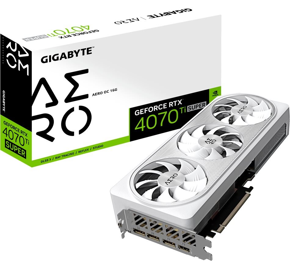 GIGABYTE GeForce RTX 4070 Ti SUPER AERO OC 16G Grafická karta