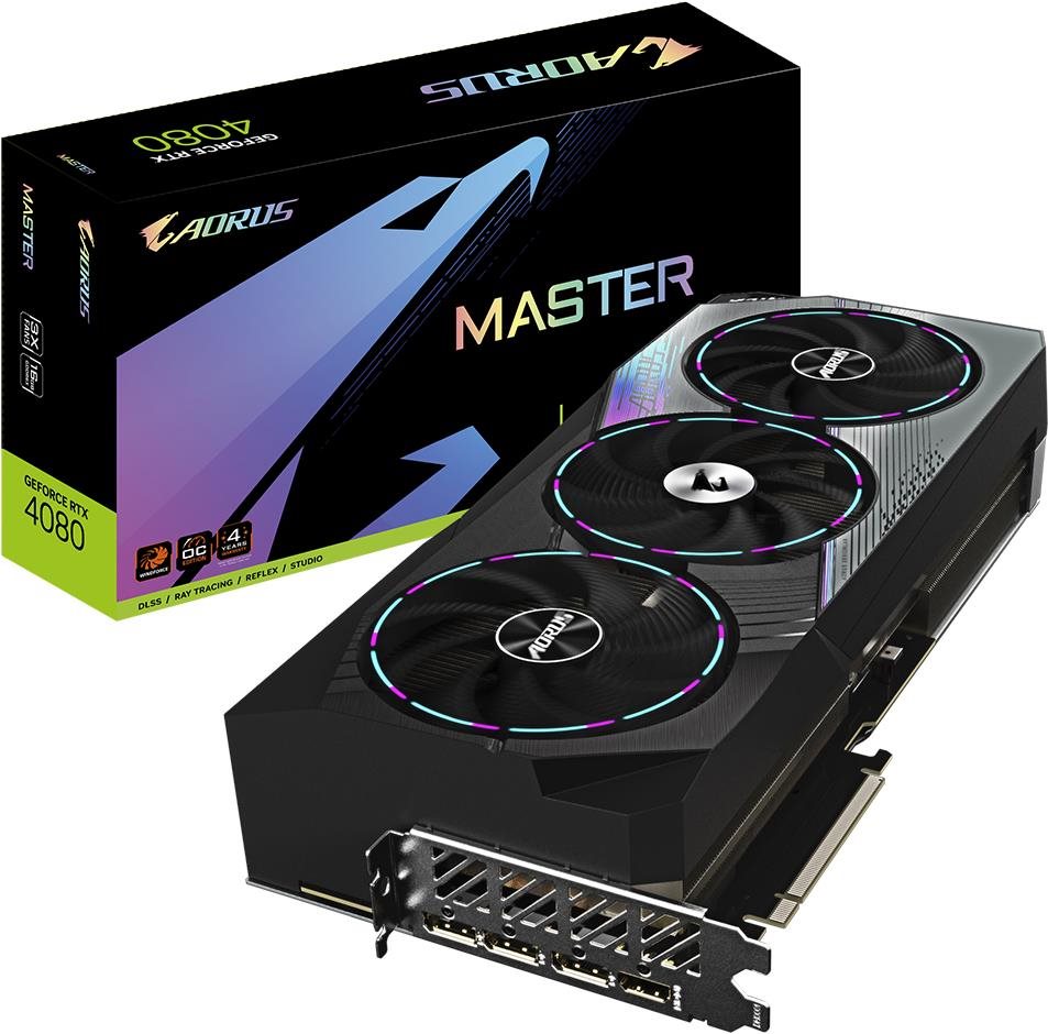 GIGABYTE AORUS GeForce RTX 4080 16 GB MASTER Grafická karta