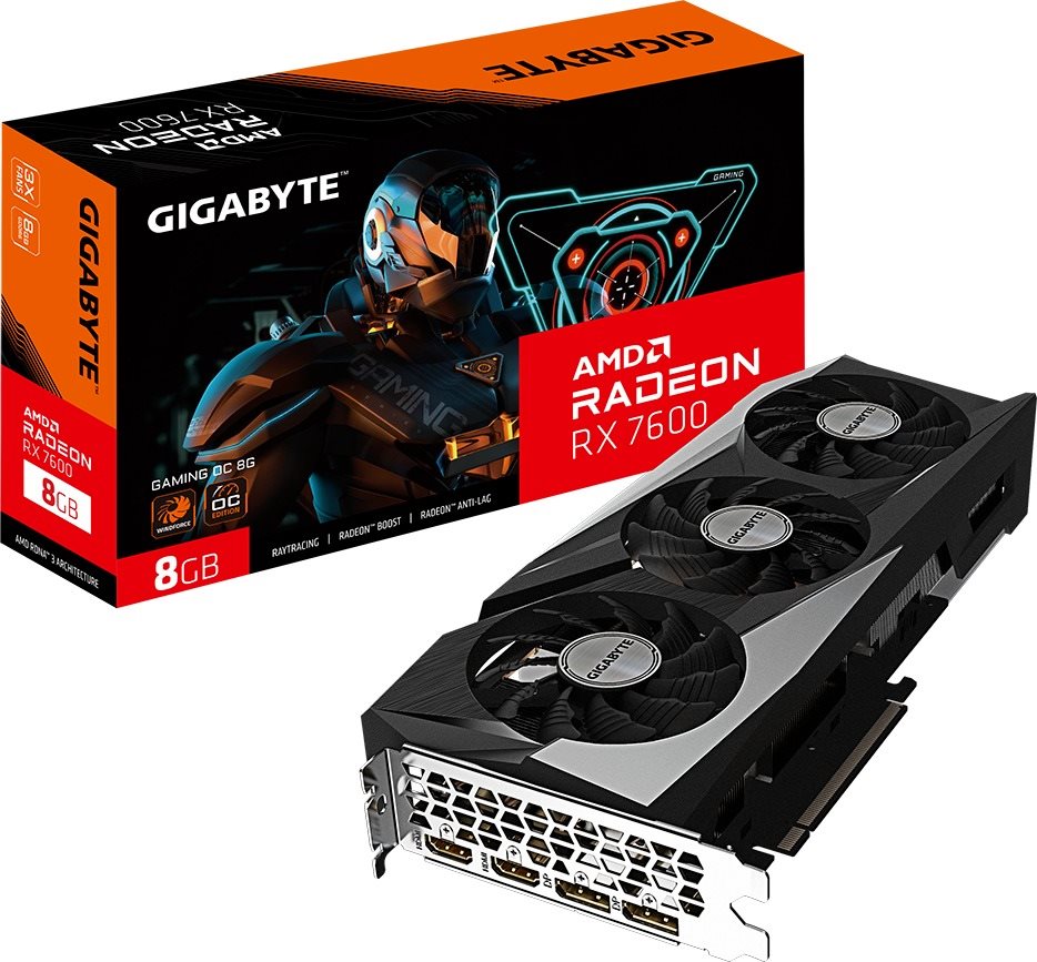 GIGABYTE Radeon RX 7600 GAMING OC 8G Grafická karta