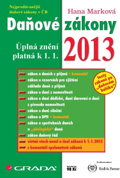 Daňové zákony 2013 [E-kniha] - Hana Marková