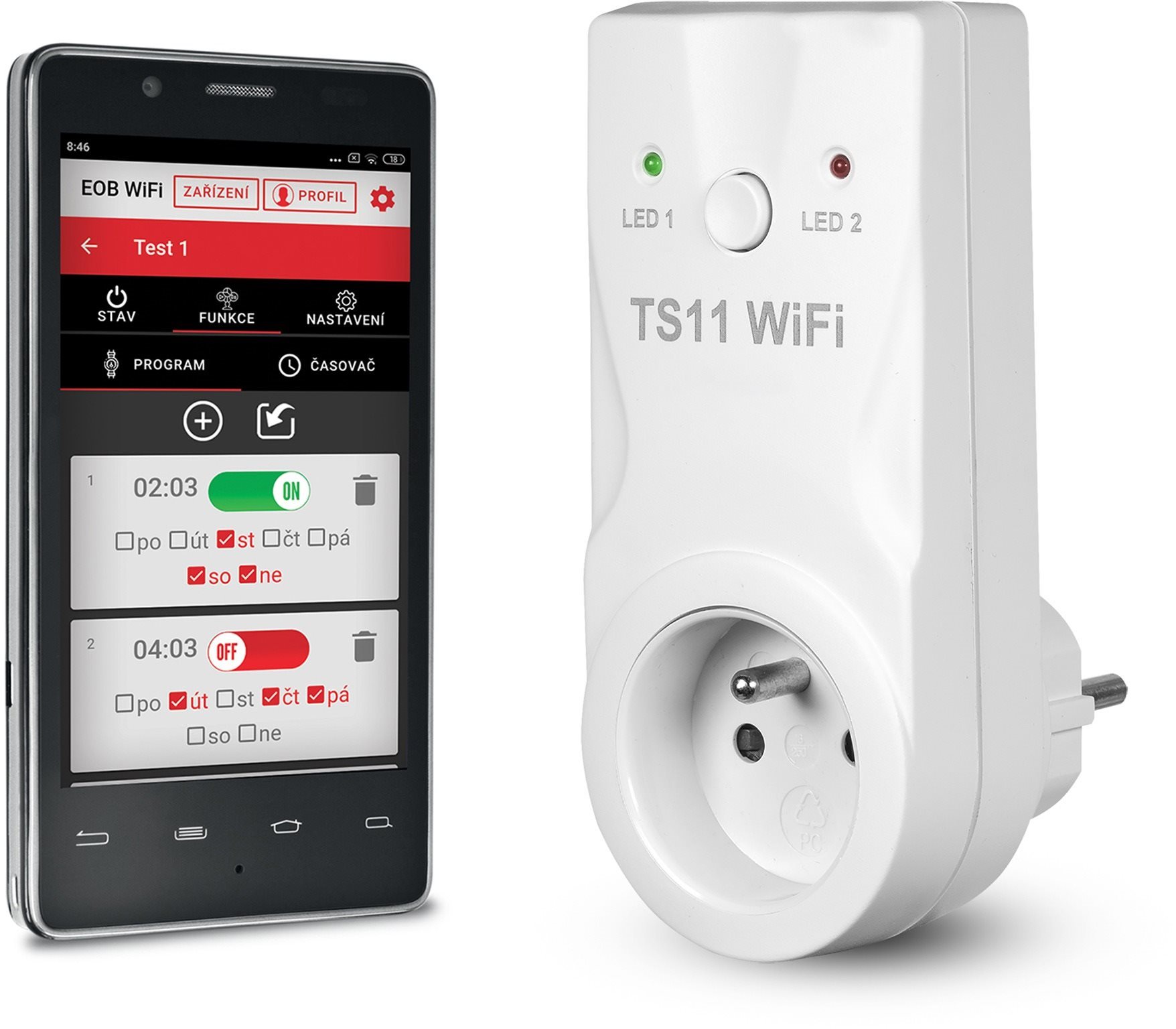 Elektrobock TS11 WIFI Spínacia zásuvka
