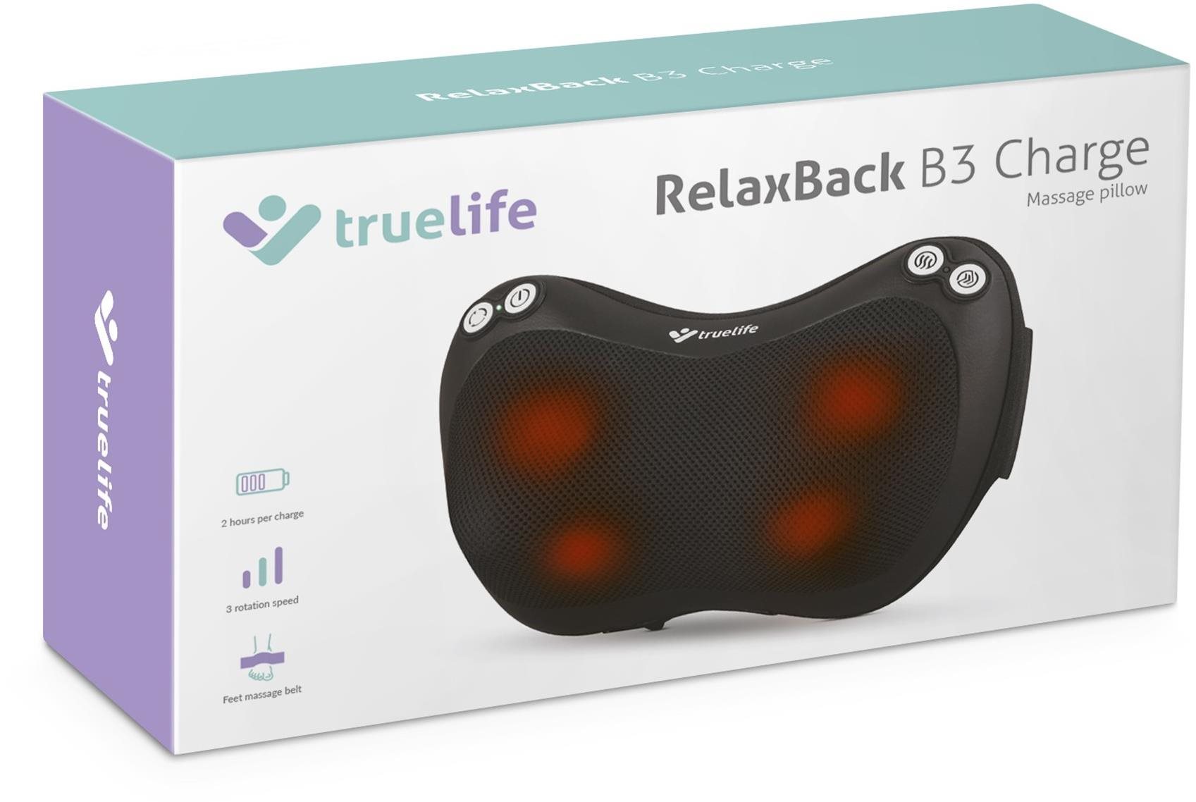 TrueLife RelaxBack B3 Charge Masszázs párna