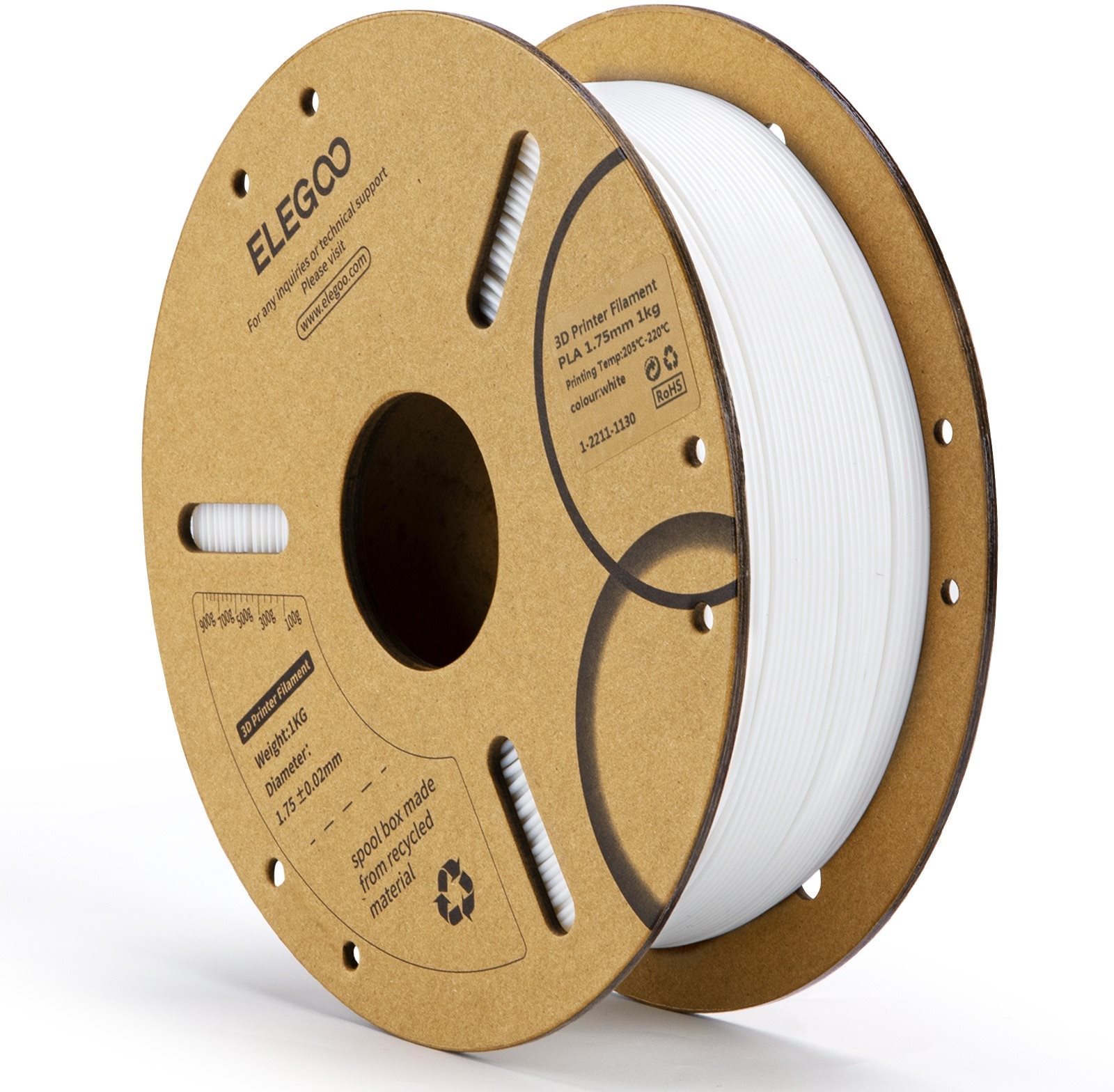 Elegoo PLA 1kg fehér Filament