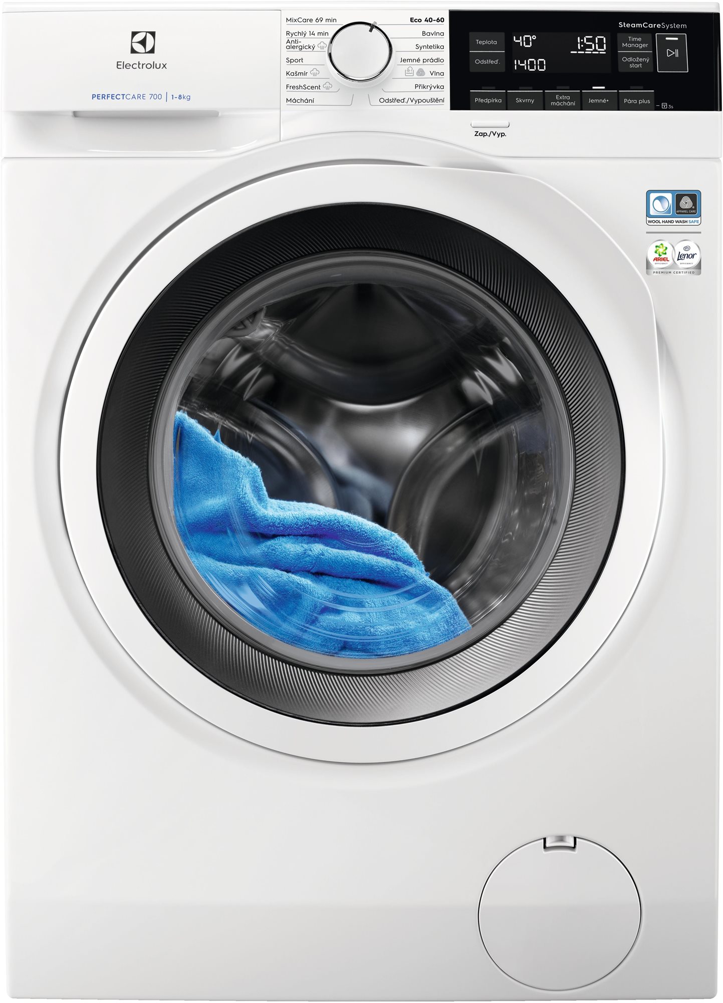 ELECTROLUX 700 SteamCare® EW7F348AWC Parná práčka
