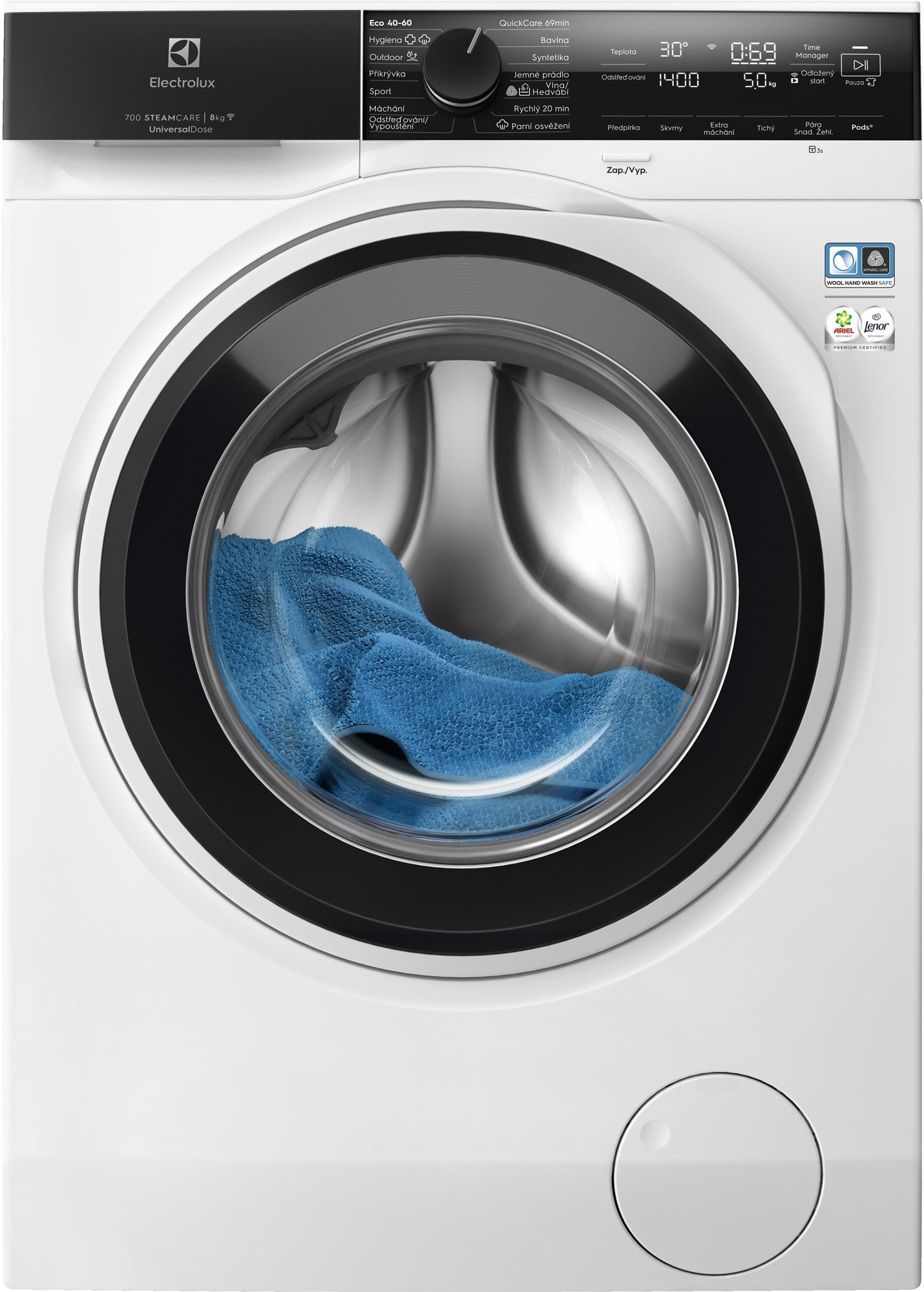 ELECTROLUX 700 SteamCare® UniversalDose EW7F4484GQC Parná práčka