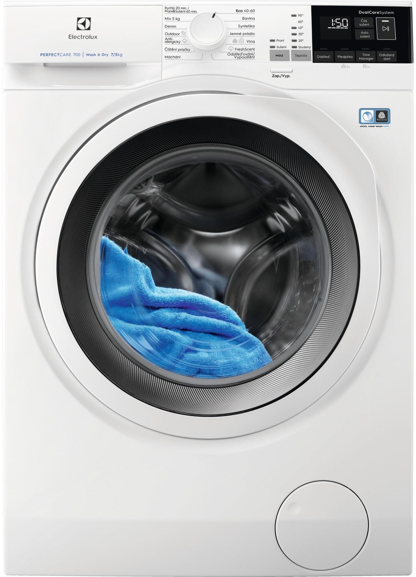 ELECTROLUX 700 DualCare™ EW7WP447WC Parná práčka so sušičkou