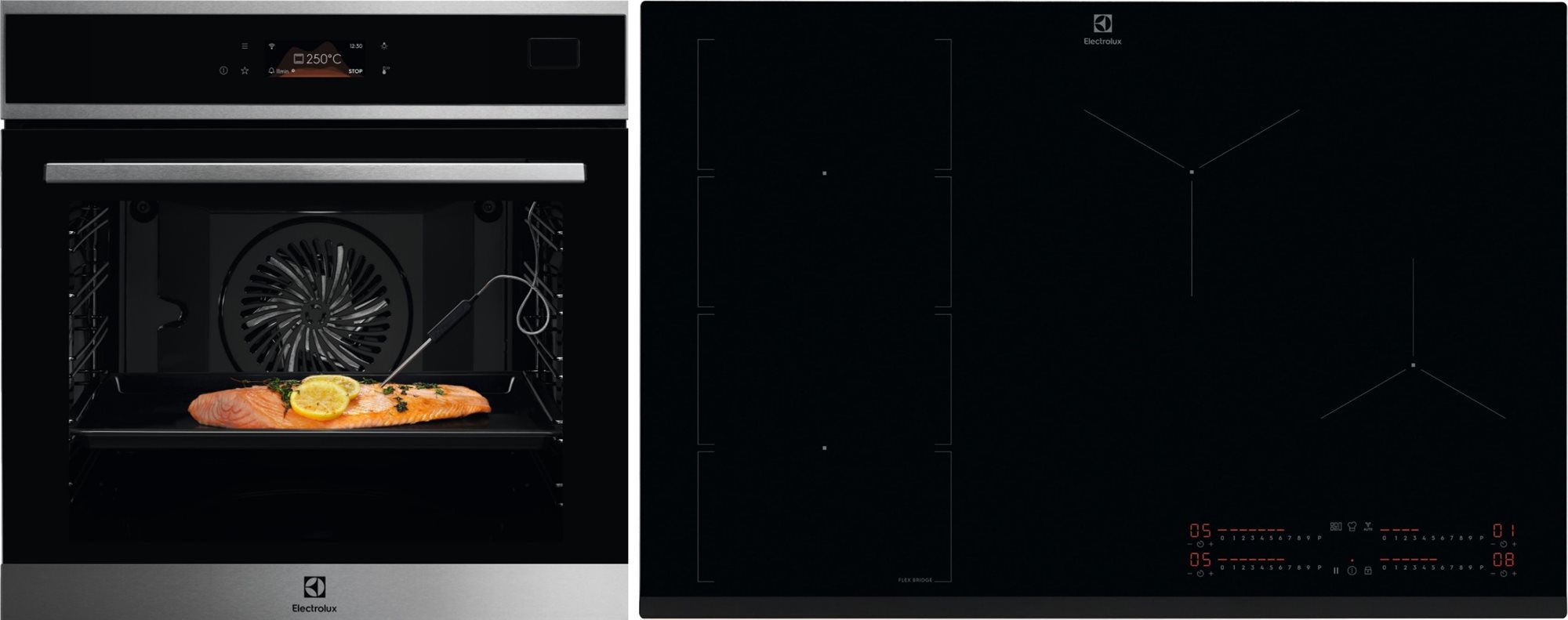 ELECTROLUX 800 SteamBoost EOB8S39WX + ELECTROLUX 600 FlexiBridge...