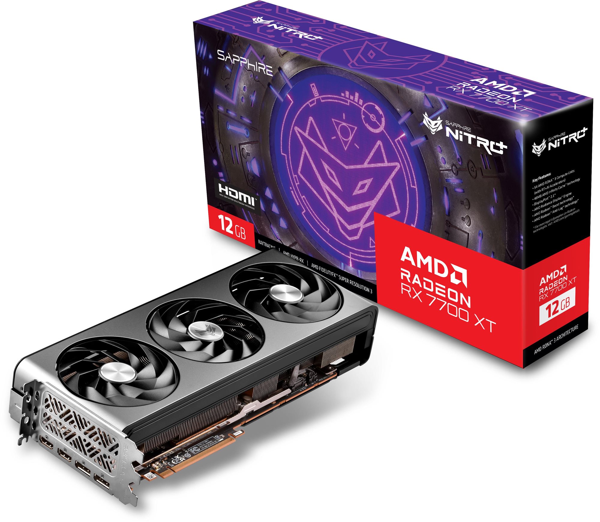 SAPPHIRE NITRO+ Radeon RX 7700 XT GAMING OC 12GB Grafikkarte