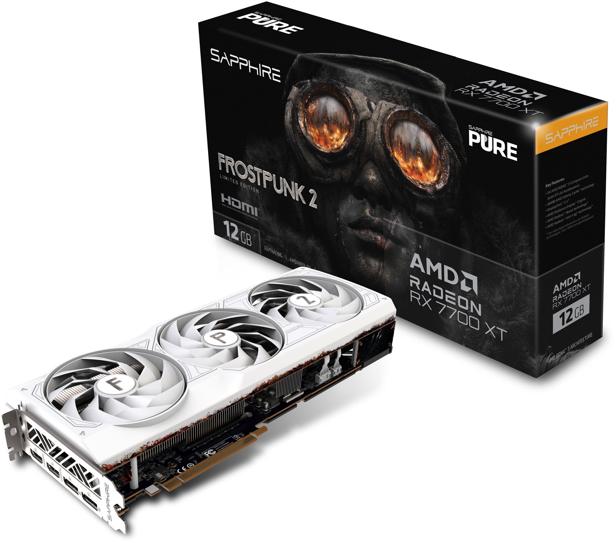 SAPPHIRE PURE Radeon RX 7700 XT Frost Punk 2 12 GB Grafická karta