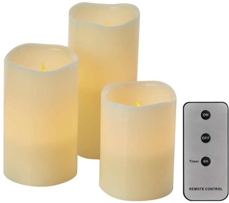 EMOS LED dekorácia – 3× vosková sviečka, 3× 3× AAA, vnútorné,...