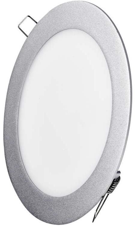 EMOS LED panel 175 mm, kruhový vstavaný strieborný, 12 W neutrálna...