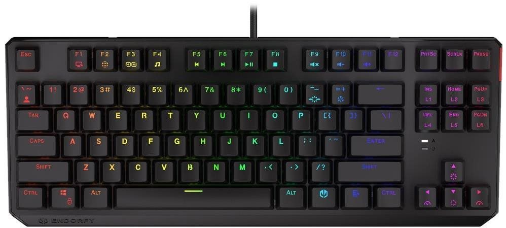 Endorfy Thock TKL Brown, US kiosztás Gamer billentyűzet