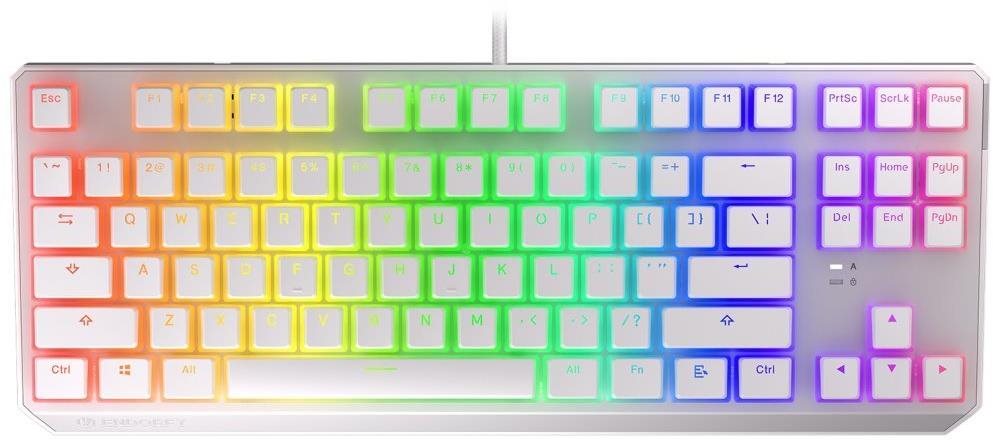 Endorfy Thock TKL Pudding Onyx White Brown, US Layout Gaming-Tastatur