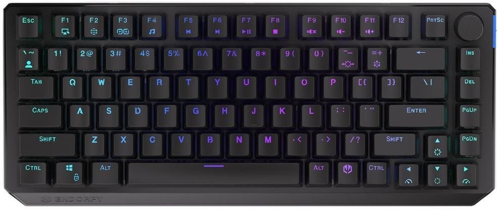 Endorfy Thock 75% Wireless Black, US kiosztás Gamer billentyűzet