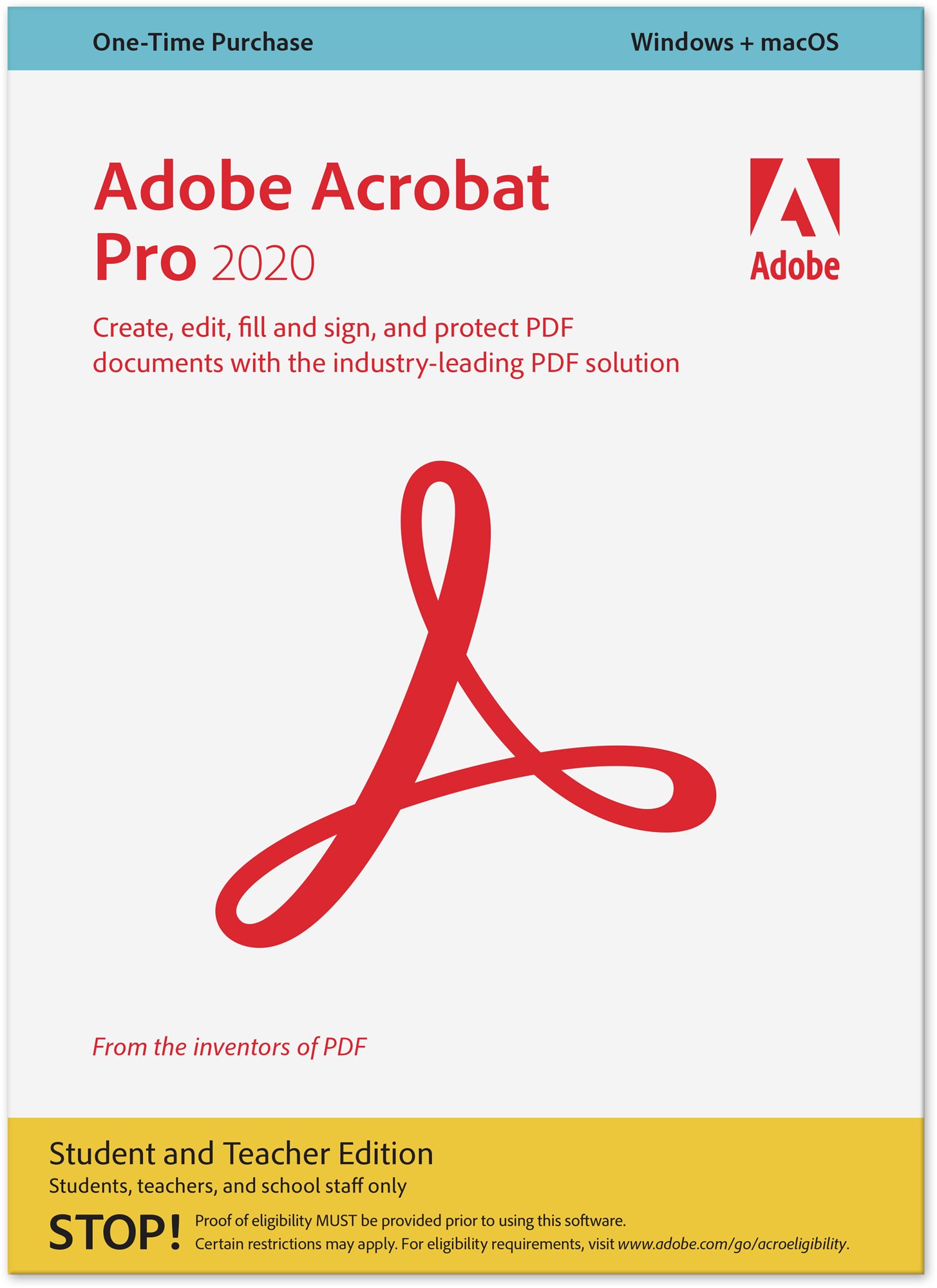 Adobe Acrobat Pro Student&Teacher, Win/Mac, EN (BOX) Kancelársky...