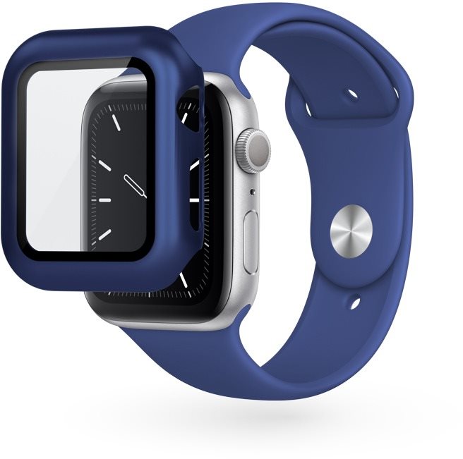 Epico Glass Case For Apple Watch 4/5/6/SE (40mm) - Blue Metallic...