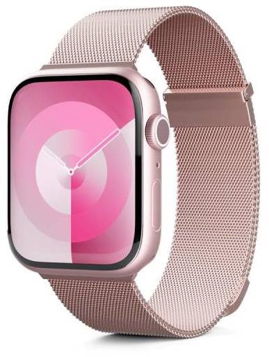 Epico Milanese+ Apple Watch 42 / 44 / 45 / 49mm - rozéarany Szíj
