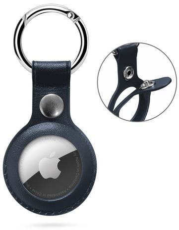 Epico AirTag Leather case with Epico logo - bleu AirTag Apple