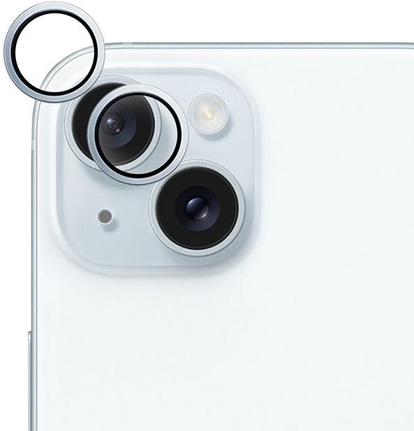 Epico Aluminium Schutzglas für iPhone 15 / 15 Plus - blau...