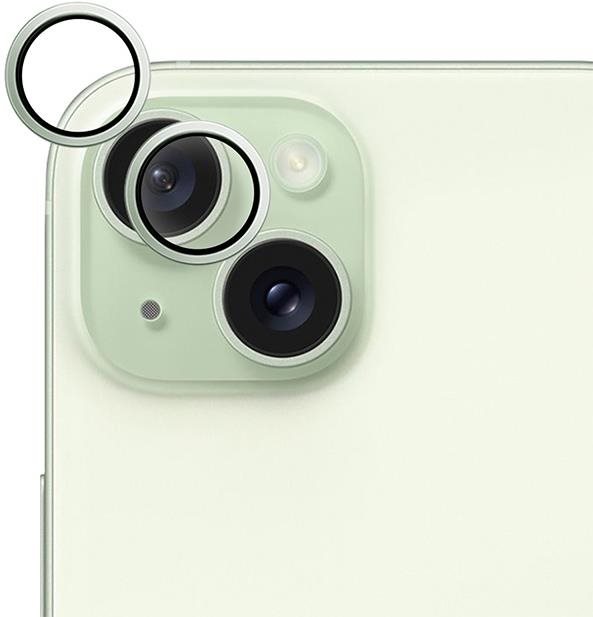 Epico iPhone 15/15 Plus kamera védő fólia - alumínium, zöld Kamera...