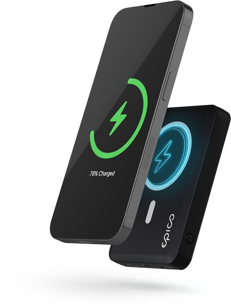 Epico 5000mAh powerbanka s podporou uchycení MagSafe - černá...