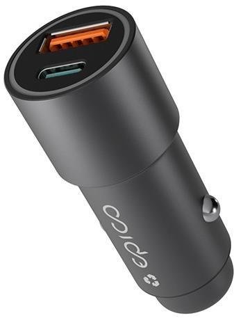 Epico Resolve 38W kettős autós töltő - űrszürke Autós töltő