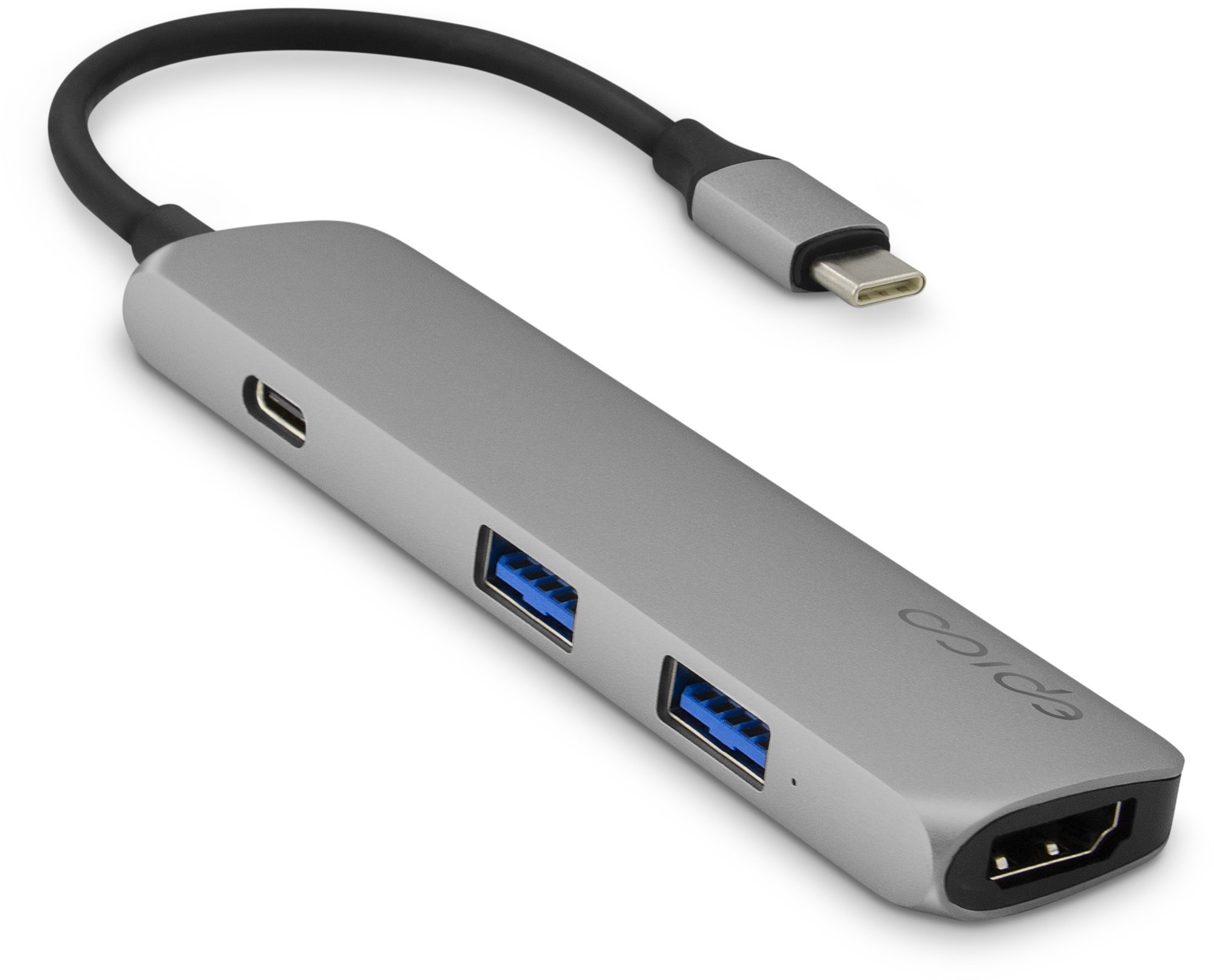 Epico USB Type-C Hub Multi-Port 4k HDMI - Space Grey / Black Port...
