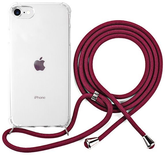 Epico Nake String Case iPhone 7/8 / SE, Transparent White/Red Phone...