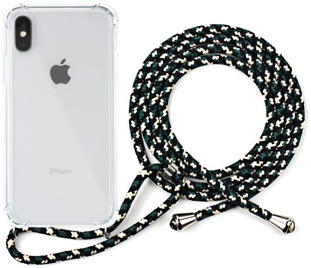 Epico Nake String Case iPhone X/XS, Transparent White/Black-White...