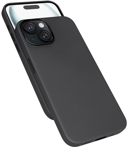 Epico Mag+ iPhone 15 fekete bőr tok Telefon tok