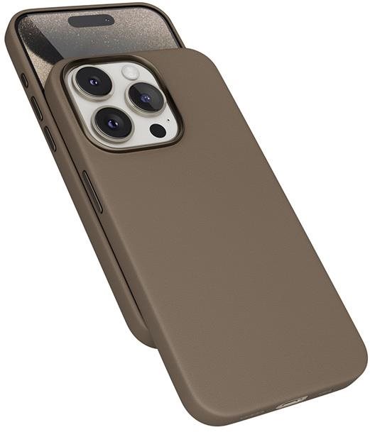 Epico Mag+ kožený kryt iPhone 15 Pro Max – pieskový Kryt na mobil