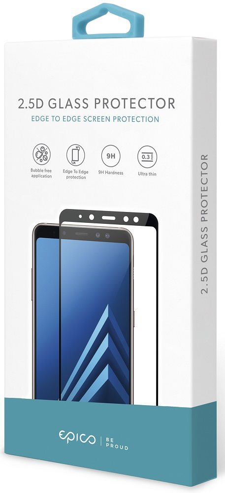 Epico Glass 2.5D for Nokia 7 Plus - Black Glass Screen Protector