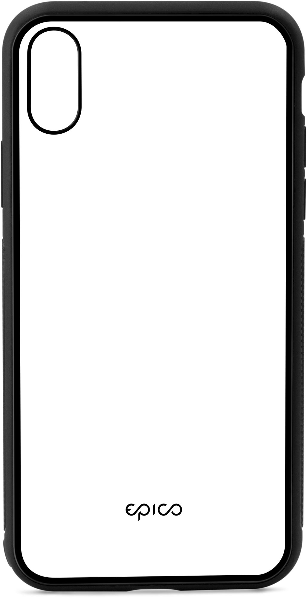 Epico Glass Case for iPhone XS Max - Transparent/Black Phone Cover