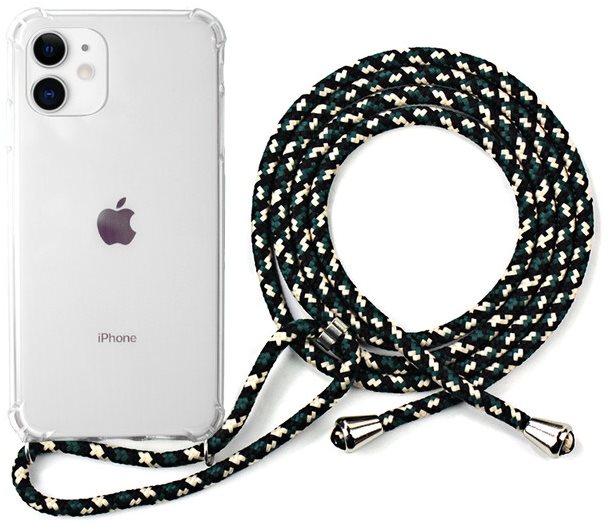Epico Nake String Case iPhone 11, Transparent White/Black-White...