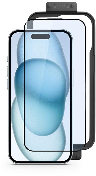 Epico Resolve Edge to Edge iPhone 15 üvegfólia + felhelyezőkeret...