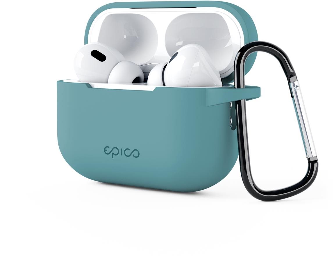 Epico Silikoncover für Airpods Pro 2 mit Karabiner - grün...