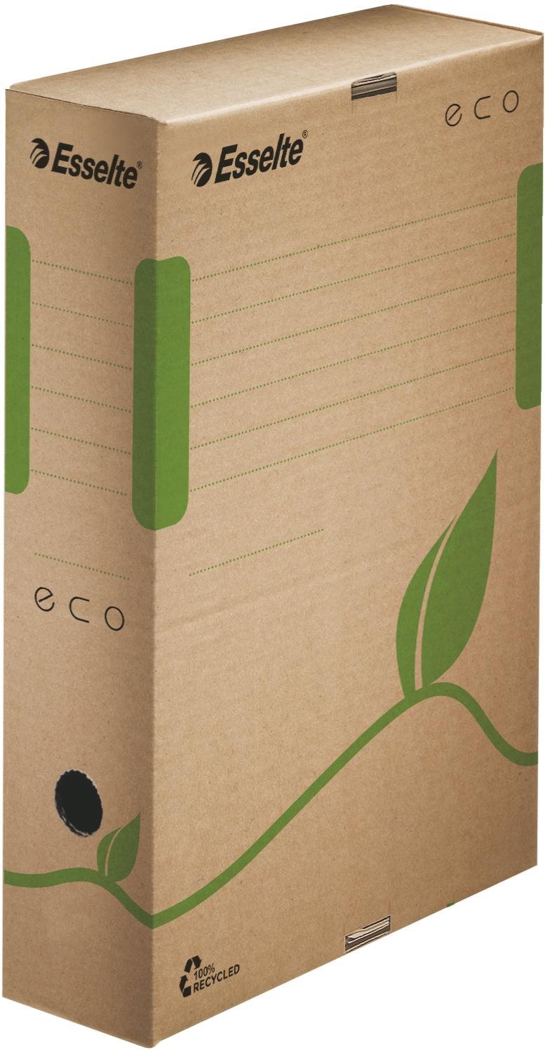 Esselte ECO 8 x 32,7 x 23,3 cm, hnedo-zelená Archivačná krabica
