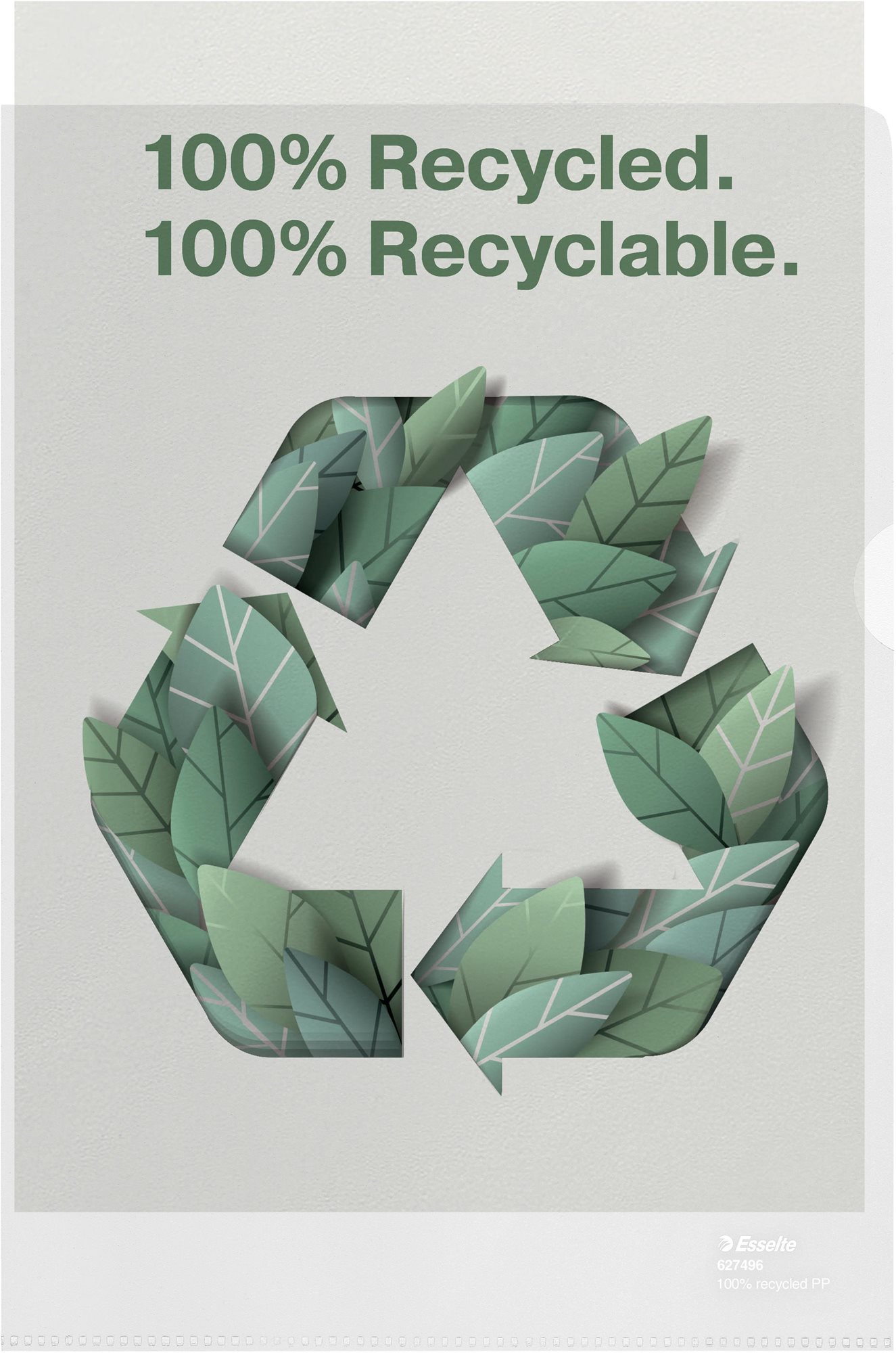 ESSELTE L A4, 100 mikrónov, matné, recyklované – balenie 100 ks...
