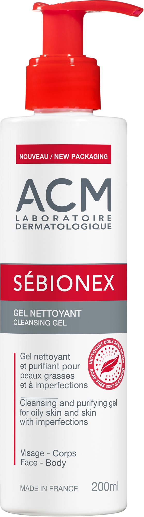 ACM Sébionex tisztító gél problémás bőrre 200 ml Arctisztító gél