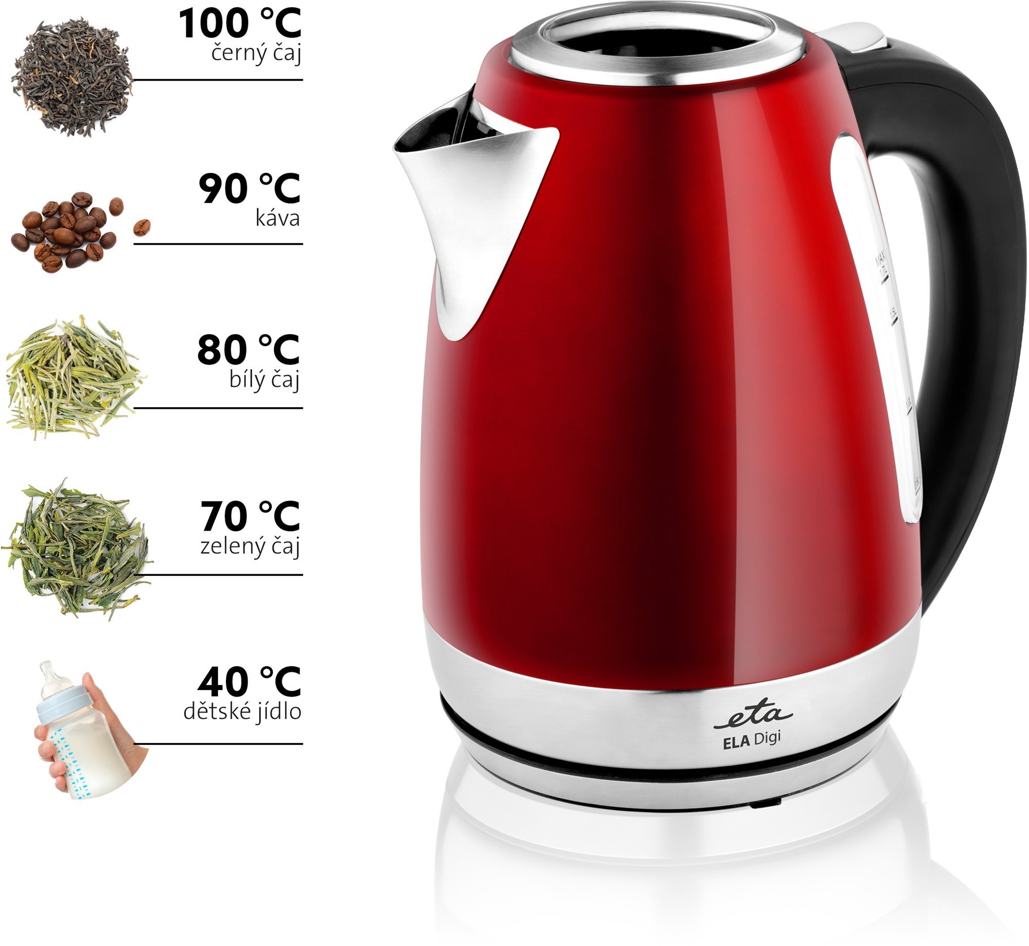 ETA Ela Digi 9598 90010, Stainless Steel Electric Kettle