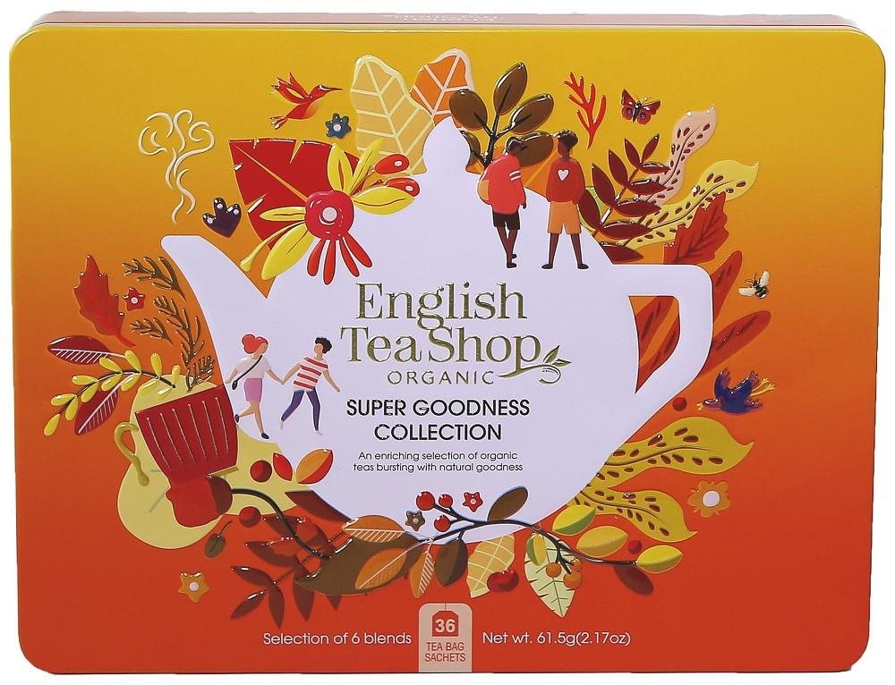 English Tea Shop Gyümölcstea, fém doboz, 36 tasak Tea