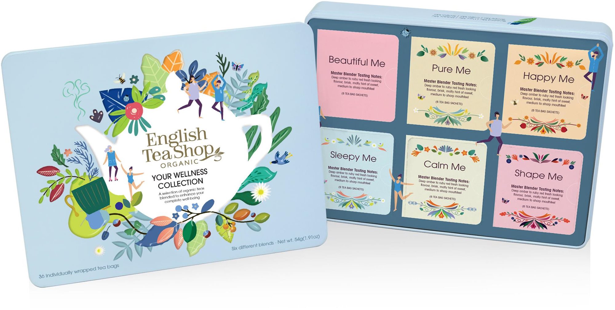 English Tea Shop Plechová kazeta Wellness čajov, 36 vrecúšok Čaj
