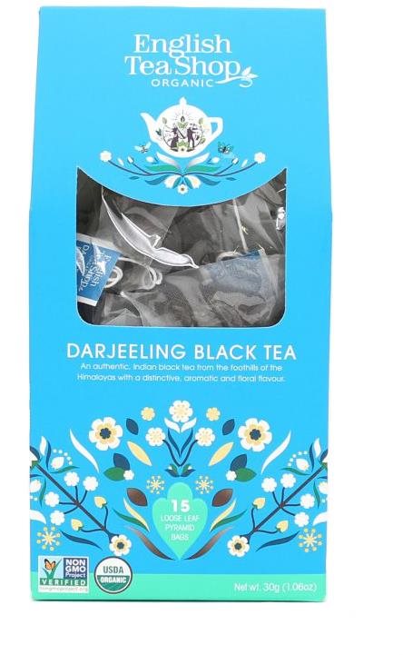 English Tea Shop Darjeeling fekete - papírdoboz, 15 piramis Tea
