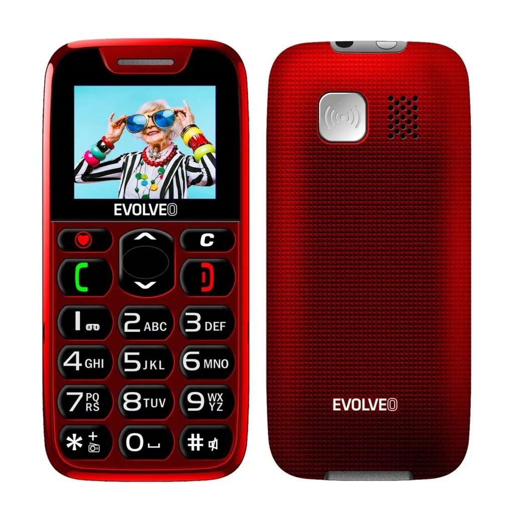 EVOLVEO EasyPhone, červený Mobilný telefón
